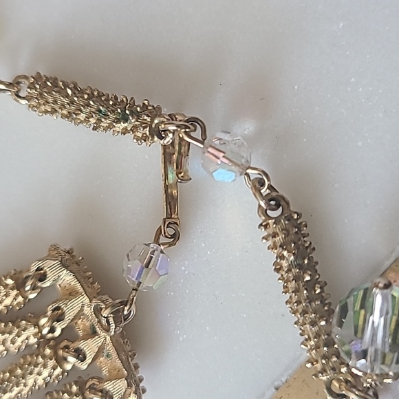 Vintage Vendome Aurora Borealis Brutalist Necklace - Picture 4 of 8